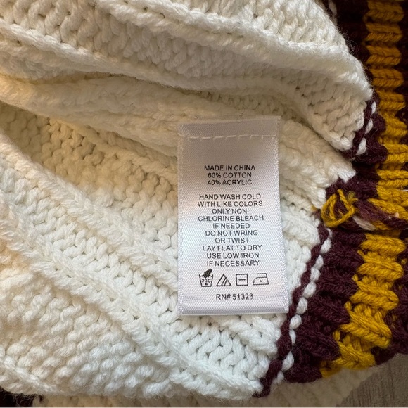 NWT, 1. State White Cable Knit V Neck Preppy Tennis Academia Sweater, Sz XS - Picture 13 of 13